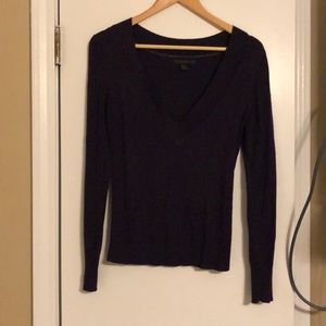 Dark purple v neck sweater